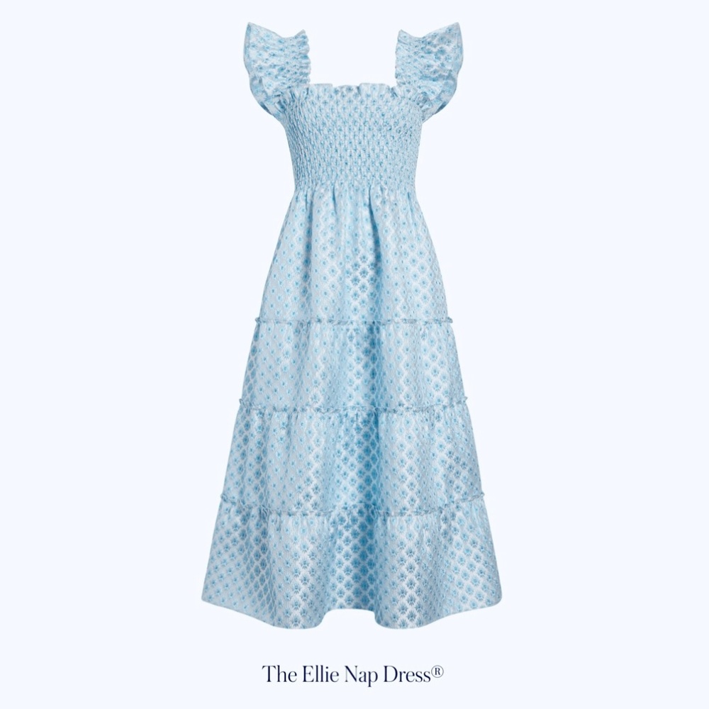 Hill House Ellie Nap Dress Snowflake Brocade Size S *NWT*